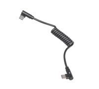 KAHDGSS Cavo Ricarica Estensibile a Spirale da USB C a USB C da 40 W con connettori angolati a 90 Gradi per telefoni Tablet Cavo da Auto a Molla
