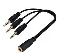 KAHDGSS Cavo Sdoppiatore TRS a 3 Porte da 3 5 Mm con Connettori Dorati per La Condivisione più Dispositivi Cavo Sdoppiatore Stereo qualità