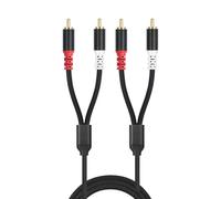 KAHDGSS Cavo Splitter Maschio da 2RCA a 2RCA Cavo Stereo per Tablet telefonico Console Home Theater Cavo Stereo Placcato Oro