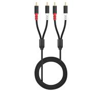 KAHDGSS Cavo Splitter Maschio da 2RCA a 2RCA Cavo Stereo per Tablet telefonico Console Home Theater Cavo Stereo Placcato Oro