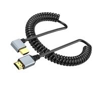 KAHDGSS Cavo Video Porta HDTV A Spirale A Molla Adattatore Maschio-Maschio Supporto 4K 60Hz per A Spirale per Computer Portatili