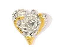 KAHDGSS Ciondolo in acciaio inossidabile con ciondolo a forma di cuore a forma di stella, farfalla, api, 11 opzioni eleganti con orlo liscio, stella, luna, cuore, idea regalo, Misura unica, come