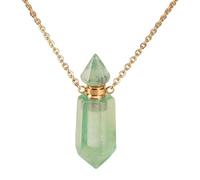 KAHDGSS Collana con ciondolo a forma di bottiglia di profumo con catena a cavo in acciaio inossidabile elegante collana di cristallo alla moda gioielli per le donne collana diffusore di olio