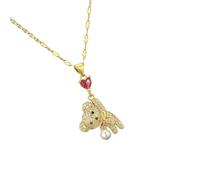 KAHDGSS Collana unica con ciondolo a forma di orso, struttura in metallo, elegante gioiello per esprimere amore alla moda, Misura unica, come descritto, come descritto