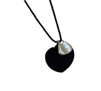 KAHDGSS Collana unisex con ciondolo a corda intrecciata con simbolo dell'amore, catena morbida e delicata, gioielli delicati per tutti i giorni, catena per maglioni, design unico per le donne, Misura