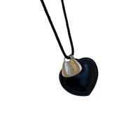 KAHDGSS Collana unisex con ciondolo a corda intrecciata con simbolo dell'amore, catena morbida e delicata, gioielli delicati per tutti i giorni, catena per maglioni, design unico per le donne, Misura