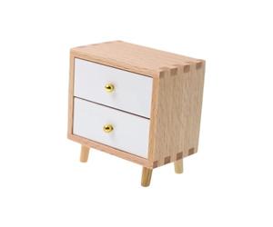 KAHDGSS Comodino Realistico per casa delle Bambole in 1: 12 con cassetti Funzionali per Accessori per Esposizione Modelli Scene paesaggistiche Accessori per casa delle Bambole in Legno