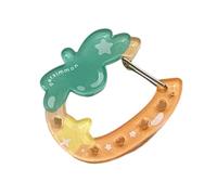 KAHDGSS Contemporaneo Frutta Intagliato Titolare Robusto Materiali Acrilici Moschettone Gancio Holder Per Chiave Accessori Trasparente Acrilico Portachiavi, Stella Hollow Persimmo, Taglia unica