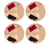 KAHDGSS Dadi da Gioco in Legno Grandi Dimensioni da 4 cm con Doppi segni per Giochi da Tavolo da e Set Dadi da Gioco in Legno imballati con Bottiglia Finitura Liscia per Feste