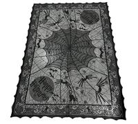 KAHDGSS Decorazione Da Tavolo Halloween140x200cm Festival Black Lace Tovaglia