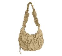 KAHDGSS Donne Colore Solido Gnocchi Borsa Grande Capacità Crossbody Pendolarismo Spalla Casual Pieghe Messaggeri Donne Grande Capacità Spalla Trendy Nube Tinta unita Crossbody, Albicocca, One Size