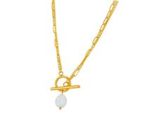 KAHDGSS Elegante Barilotto D'acqua Per Perle Collana A Sospensione 316L In Acciaio Inossidabile Inossidabile Gioielli Oro Oro Donna Regale