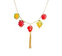 KAHDGSS Elegante collana con ciondolo a forma di frutta in vetro con catena in acciaio inox, ideale per le donne alla ricerca di accessori unici gioielli in vetro alla moda, Misura unica, come