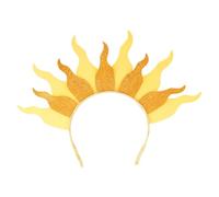 KAHDGSS Fire Headband Flame Goddesses Fire Crowns Headpiece Halloween Costume Cosplay Headwear Glitter Sun Headbands Glitter Sun