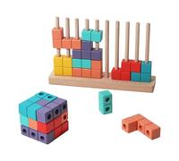 KAHDGSS Gioco Puzzle in Legno impilabile con Blocchi Costruzione per l ' apprendimento dei Bambini e Lo Sviluppo sensoriale delle abilità motorie Fini