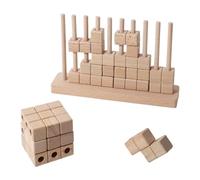 KAHDGSS Gioco Puzzle in Legno impilabile con Blocchi Costruzione per l ' apprendimento dei Bambini e Lo Sviluppo sensoriale delle abilità motorie Fini