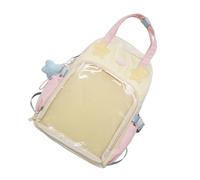 KAHDGSS Itabag - Zaino multiuso a tracolla, borsa a tracolla per anime, trasparente, per scuola, zaino Ita, Giallo