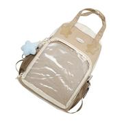 KAHDGSS Itabag - Zaino multiuso a tracolla, borsa a tracolla per anime, trasparente, per scuola, zaino Ita, cachi