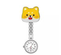 KAHDGSS Leghe Peso Leggero Orologio Tasca Infermieristica con Facile Funzione Accessorio Clip per Medici E Infermieri In Ambiente Clinico Etonoteo Infermieristica Leggero, Piccolo cane giallo
