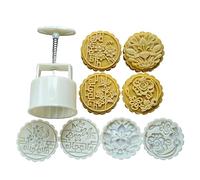KAHDGSS Modello floreale Moon Tortiera Midautumn Festival Creatore Cookie Timbro Mano Stampa Strumento di Cottura Luna Torte Creatore Facile Da Usare