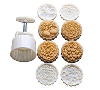 KAHDGSS Modello floreale Moon Tortiera Midautumn Festival Creatore Cookie Timbro Mano Stampa Strumento di Cottura Luna Torte Creatore Facile Da Usare