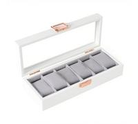 KAHDGSS Multifunction Leather Storage Case Container Box for Watches Jewelry Featuring Glass Top And Soft Interior Compartments Glass Top Organizers for Smartwatches Jewelry