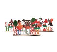 KAHDGSS Ornamenti del Ringraziamento con Struttura in Legno Naturale con Animali delle Foreste E Lettere in Accento da Tavolo Segni Verbali Set 3 per La Casa Scoiattoli Figurine del