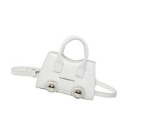 KAHDGSS Piccola borsa a tracolla da donna 2025 borsa a tracolla con rivetti Decors e tracolla regolabile Borsa quadrata PU borsa elegante regalo da donna, bianco, One Size