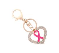 KAHDGSS Portachiavi Cuore Con Accenti Artigianato Elegante Lega Per Zaini Regali Compleanno Strass Cuore, rosa rossa, Taglia unica
