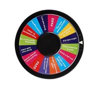 KAHDGSS Ruota di Parti Rotanti Acrilico Trasparente Con Prezzi Da Tavolo Multilingua Ruota Per Bere Interattivo Sfide Spinner Di Intrattenimento