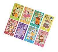 KAHDGSS Self-Adhesive Animal Face Stickers Set 8Pcs Kid-Friendly Removable Electronics Decoration with Easy Design Creative Kids Stickers