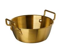 KAHDGSS Set di 4 ciotole di grande capacità con doppio orecchio, pratiche ciotole in acciaio inox con doppio orecchio per una facile manipolazione casa cucina stoviglie