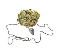 KAHDGSS Sofisticata borsa da sera con motivo floreale piccola borsa a tracolla per feste borse a tracolla borsa a catena per donna borsa in acrilico scatola, Placcato oro, One Size