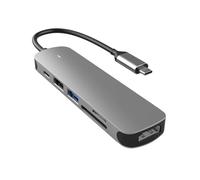 KAHDGSS Splitter USB Multipli con Type C E USB3.0 Porta Veloce 5GBPS Trasmissione Dati da 1000 Mbps Ethernet RJ45 Adattatore Gigabit Docking Stazioni per Laptop