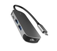 KAHDGSS Splitter USB Multipli con Type C E USB3.0 Porta Veloce 5GBPS Trasmissione Dati da 1000 Mbps Ethernet RJ45 Adattatore Gigabit Docking Stazioni per Laptop