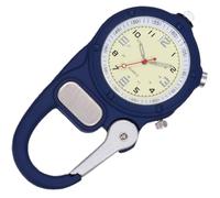 KAHDGSS Timer antiurto per spedizioni con clip da viaggio integrata moschettone impermeabile per escursionismo, arrampicata, viaggi, orologio da tasca resistente all'acqua, Blu