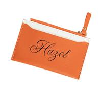 KAHDGSS Women Secure Zippered Card Holder PU Leather Wallet with Color Contrast Design Elegant Miniature Coin Purse Everyday Essential Organizer