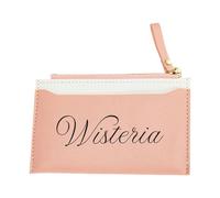 KAHDGSS Women Secure Zippered Card Holder PU Leather Wallet with Color Contrast Design Elegant Miniature Coin Purse Everyday Essential Organizer