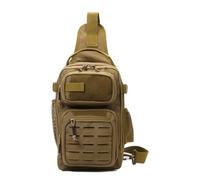 KAHDGSS Zaini Borsa a tracolla singola Attrezzatura da pesca Borsa da trasporto Grande Capacità Pesca Acqua Resist Crossbody Bag Tackle Bag, cachi