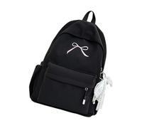 KAHDGSS Zaini con fiocchi dolci per studenti borsa da scuola stile giapponese zaino da viaggio grande capacità fiocchi dolci grande capacità casual zainetti scuola all'aperto, Nero