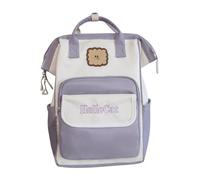 KAHDGSS Zaino alla moda in nylon dolce zaino tracolla regolabile borsa da scuola per uso quotidiano viaggio shopping design multifunzionale di stoccaggio, Viola