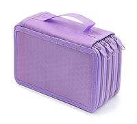 Kahdsvby 1 astuccio, capienza: 72 fori, astuccio a 4 strati, , quadrato, astuccio per penne, cancelleria, regalo, viola,