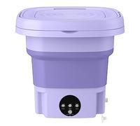 Kahdsvby 1 lavatrice portatile, mini lavatrice pieghevole per vestiti, spina europea, viola