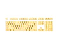 Kahdsvby 1 Set Tastiera Meccanica, Doppia Pelle Lattea, Tasto Trasparente, PBT, Cappellino Tastiera Jelly Game su misura (Giallo)