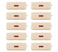 Kahdsvby 10 pezzi Borsa per cambio cosmetici, cancelleria da ufficio, borsa portaoggetti adatta per scuole giovanili rosa, Bianco crema