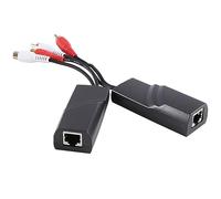 Kahdsvby 2 PZ Di Estensione Di Rete Audio Coppia Spinta Trasmettitore Grigio Interfaccia Extender Audio a 2 Vie RJ45 A Extender