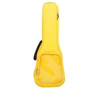 Kahdsvby 23 tessuto Oxford piccola per chitarra, tasca laterale trasparente per ukuleleler, portatile per chitarra, giallo limone