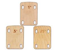 Kahdsvby 3 Pezzi In Legno Massello di Acero Manico per Chitarra Shim Accessori per Strumenti Musicali Protezione 0,25, 0,5 e 1 Strumento per Piastra per Collo Della Chitarra