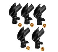 Kahdsvby 5 clip per microfono universale per supporto microfono, con adattatore a vite da 5/8 a 3/8 filettatura interna