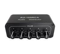 Kahdsvby 5CH Distributore Audio Mixer Audio Stereo 1 Ingresso 5 Uscite Splitter per Amplificatore di Potenza Audio Facile da Installare